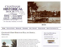 Tablet Screenshot of chathamnjhistoricalsociety.org